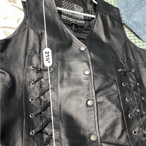 Vintage leather vest, has some flaws. - Picture 2 of 3
